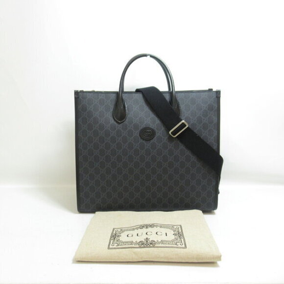 Gucci canvas tote bag black - Picture 6 of 9